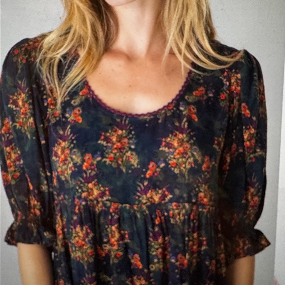 NATURAL LIFE Floral Mini Dress - Black and Red - Picture 2 of 2